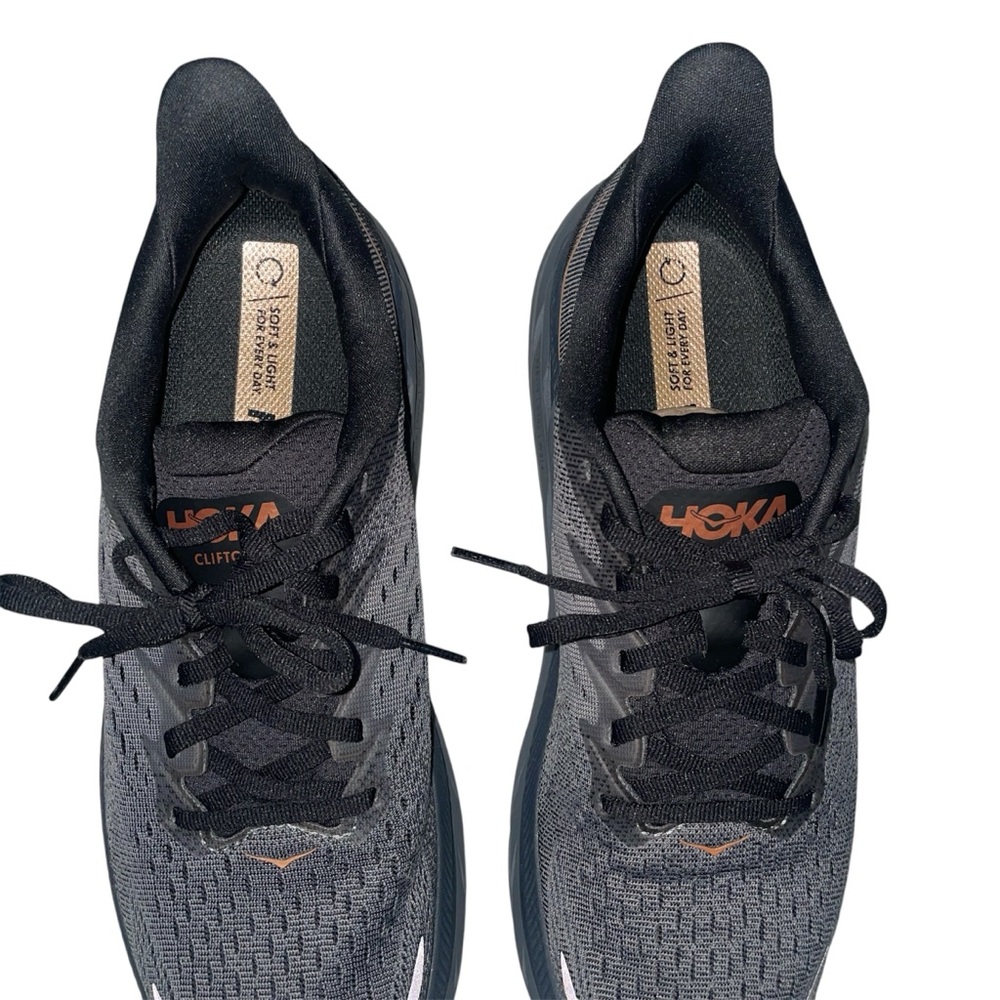 HOKA Clifton 8 Women's Gray Black Running Shoes Size 10B - Picture 6 of 10